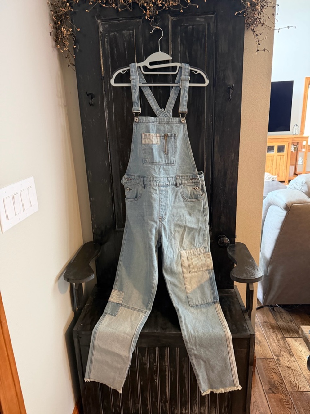 POL Light Blue Denim Straight-Leg Overalls